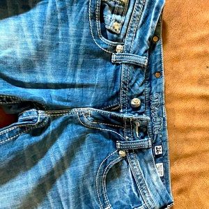 Miss Me fleur de lis jeans, 26 waist, bootcut